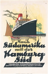 Nach Südamerika mit der Hamburg-Süd (Cap Polonio) by Ottomar Anton, ca. 1935