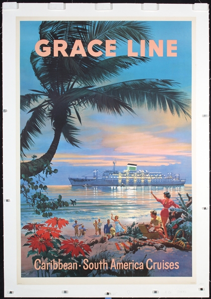 Grace Line - Caribbean South America Cruises by C.G. Evers, 1957