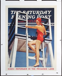 The Saturday Evening Post (Dive Tower) by Paul Hesse, 1939