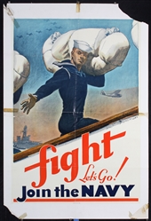 Fight - Lets Go - Join the Navy by McClelland Barclay, 1941