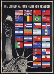 The United Nations Fight for Freedom (Large Version) by S. Broder, 1942