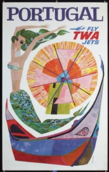 TWA - Portugal by David Klein, ca. 1965