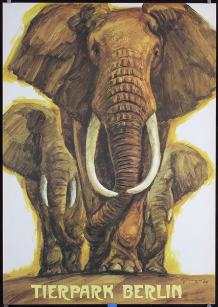 Tierpark Berlin (African Elephants) by Reiner Zieger, 1986