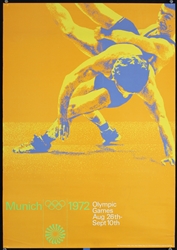 Olympic Games Munich (Wrestling - English Version) by Otl Aicher, 1972