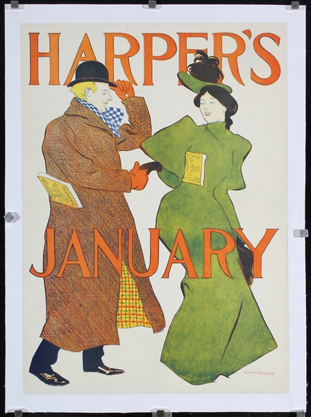 Harpers - January by Edward Penfield, 1895