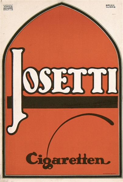 Josetti Cigaretten by Lüdke, Erich, 1913