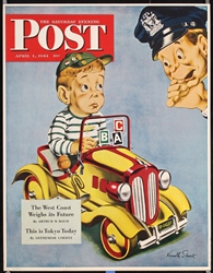 The Saturday Evening Post (Kiddie Car) by Kenneth Stuart, 1944