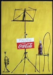 Coca Cola (Music Stand) by Herbert Leupin, 1953
