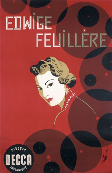 Edwige Feuillere by Erté, ca. 1945