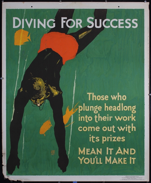 Diving for Success by Willard Elmes, 1929