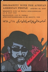 Solidarity with the African American People (OSPAAAL) by Lazaro Abreu, 1968