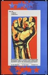 Free All Political Prisoners (OSPAAAL) by Rafael Morante, 1971