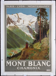 Mont Blanc - Chamonix by H.J., ca. 1910