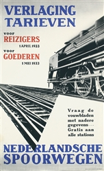 Nederlandsche Spoorwegen - Verlaging Tarieven by Anonymous, 1933
