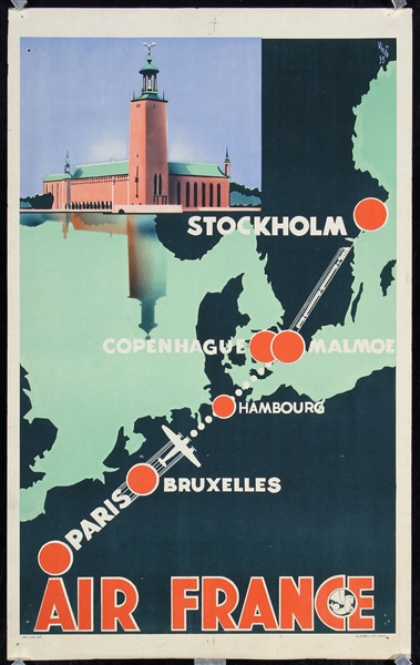 Air France - Paris Stockholm by Vimii, 1935