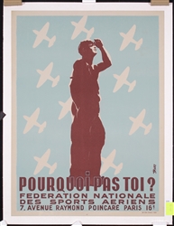 Pourquoi pas toi? Federation Nationale des Sports Aeriens by Mary, ca. 1950
