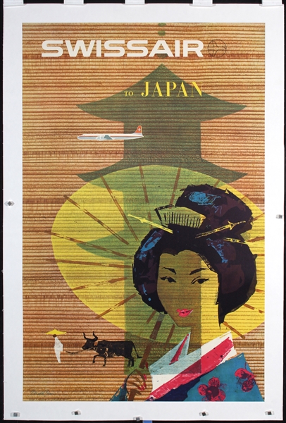 Swissair - Japan by Donald Brun, 1958