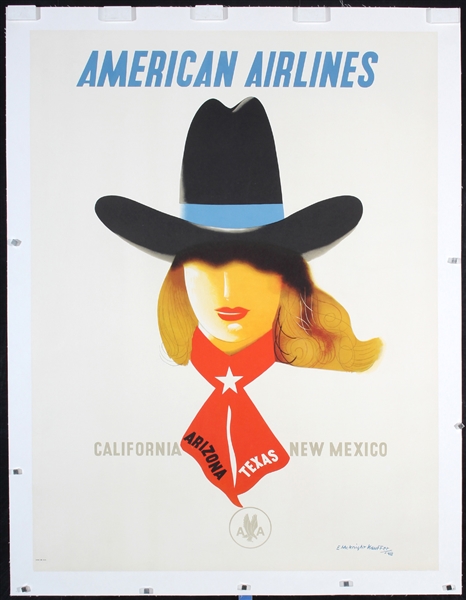 American Airlines - California Arizona Texas New Mexico by McKnight Kauffer, 1948