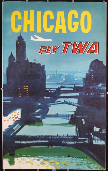 TWA - Chicago by Austin Briggs, ca. 1956