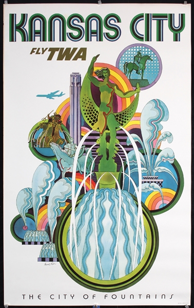 TWA - Kansas City by David Klein, ca. 1965