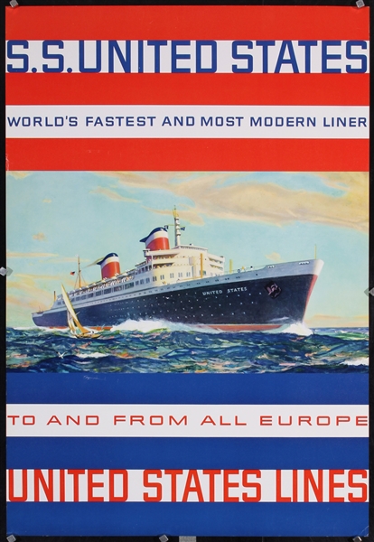 United States Lines - S.S. United States by Anonymous, ca. 1958