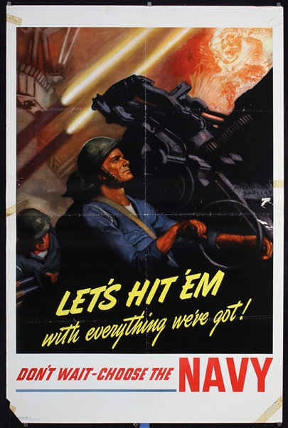 Lets hit em with everything weve got - The navy by McClelland Barclay, 1942