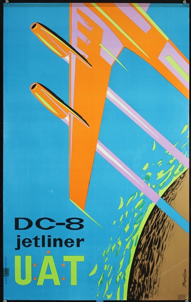 UAT - DC-8 jetliner by Barlier, ca. 1958
