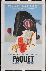 Compagnie de Navigation Paquet by Jean Colin, ca. 1950