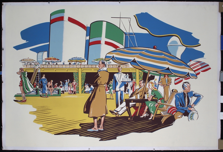 no text (Cruise Ship Deck) by Anonymous, ca. 1955
