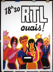 RTL ouais (Radio) by Bernhard Villemot, ca. 1985