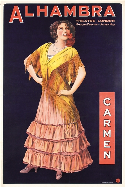 Alhambra Theatre London - Carmen by Anonymous, ca. 1905