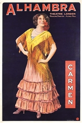Alhambra Theatre London - Carmen by Anonymous, ca. 1905