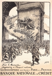 Banque Nationale - pour le triomphe by Sem, ca. 1917