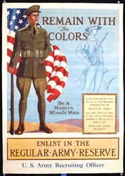 Remain With The Colors - Enlist  by Tom Woodburn, 1938