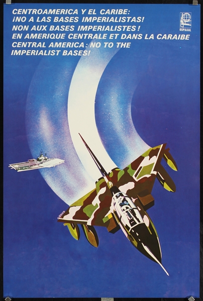 Central America - No to the Imperialist Bases (OSPAAAL) by Gladys Acosta, 1991