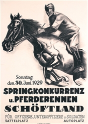 Springkonkurenz u. Pferderennen Schöftland by Anonymous, 1929