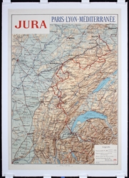 Jura (Map) by Jean Dollfus, 1926