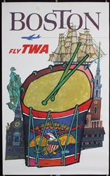 TWA - Boston by David Klein, ca. 1965