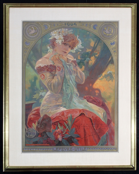 Lefevre-Utile - Sarah Bernhardt by Alphonse Maria Mucha, 1903