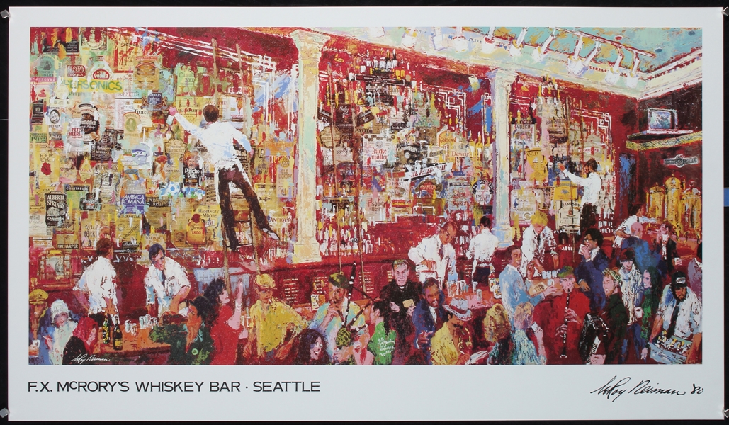 F.X. McRorys Whiskey Bar Seattle by Leroy Neiman, 1980