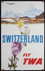 TWA - Switzerland by David Klein, ca. 1960