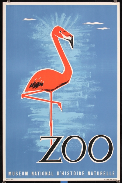 Zoo (Flamingo) by Roger Heim, ca. 1955