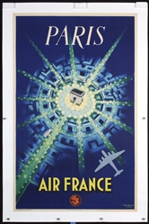 Air France - Paris by Pierre Baudouin, 1947