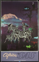 SAS - Africa (Zebras) by Otto Nielsen, ca. 1959