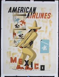 American Airlines - Mexico by Edward McKnight Kauffer, ca. 1950