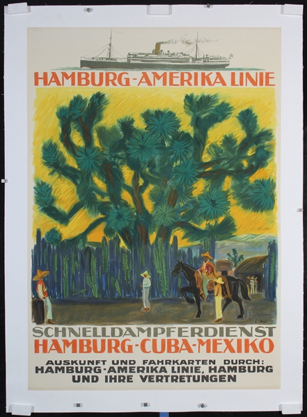Hamburg-Amerika Linie - Cuba Mexiko by Ludwig Neu, ca. 1928