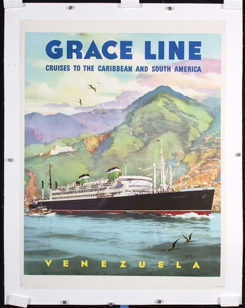 Grace Line - Venezuela (Santa Paula) by C.G. Evers, ca. 1953