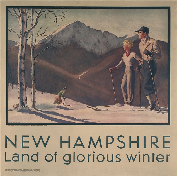 New Hampshire - Land of glorious winter by Dwight Shepler, 1936