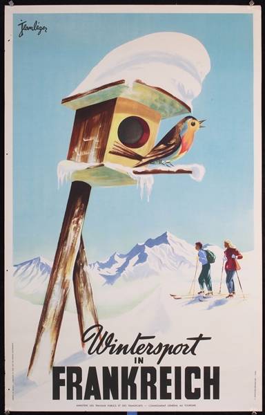 Wintersport in Frankreich by Jean Leger, ca. 1950