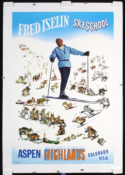 Fred Iselin Ski School - Aspen Highlands by Garth Williams, 1966